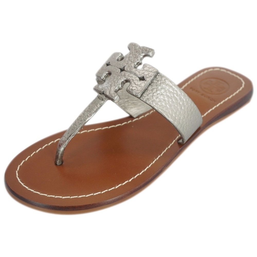 Tory Burch Moore pebbled leather thong sandal